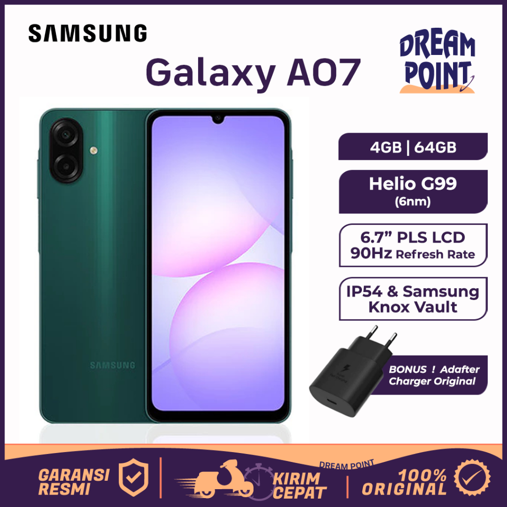 Samsung Galaxy A07 4/64GB HP Samsung 1 Jutaan HP Murah Original 100% Terbaru 2025 Garansi Resmi