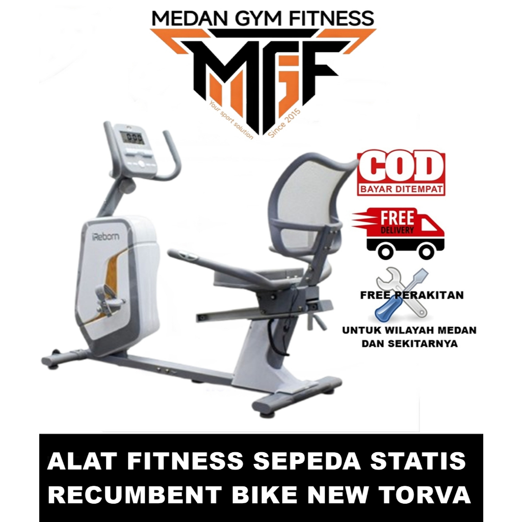 SEPEDA STATIS ALAT FITNESS TERAPI LUTUT - Sepeda Statis Kardio Torva Recumbent Bike