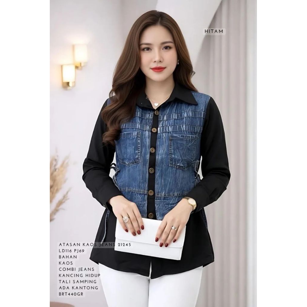 atasan kaos kombi jeans 21245,61752,32115