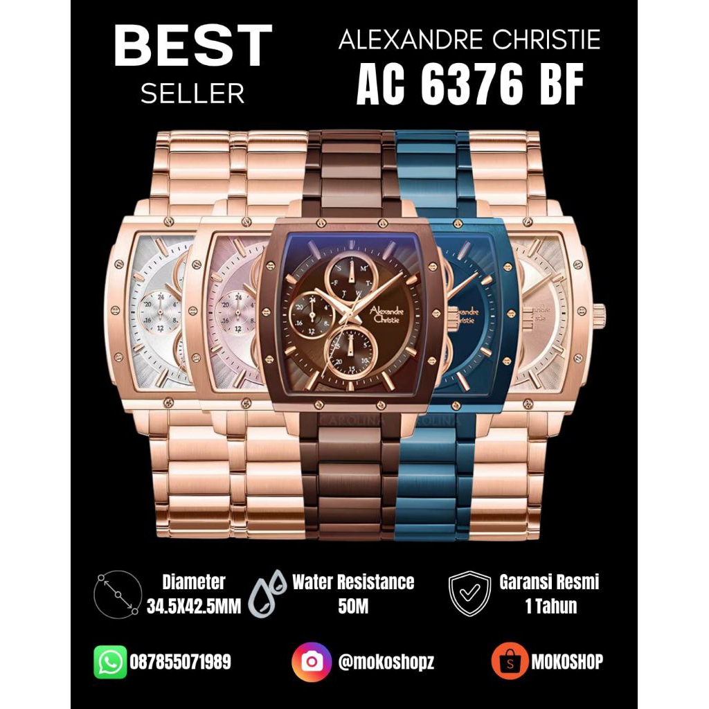 Jam Tangan Wanita Alexandre Christie AC6376 AC 6376 Original