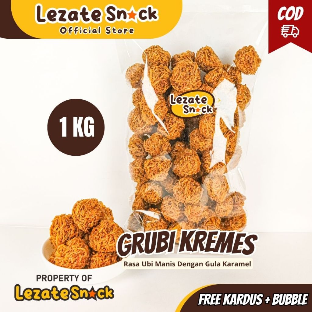 Sedap Snack - Grubi Kremes 1 KG Manis / Kremes Ubi Jalar Gula Merah Manis Kiloan Khas Cilembu Grubi 