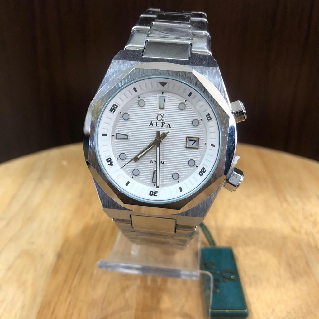Jam Tangan Pria ALFA Rantai Besi Original