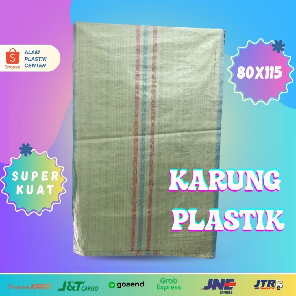 10 PCS KARUNG PLASTIK 80X115 / KARUNG BARU / KARUNG 50KG