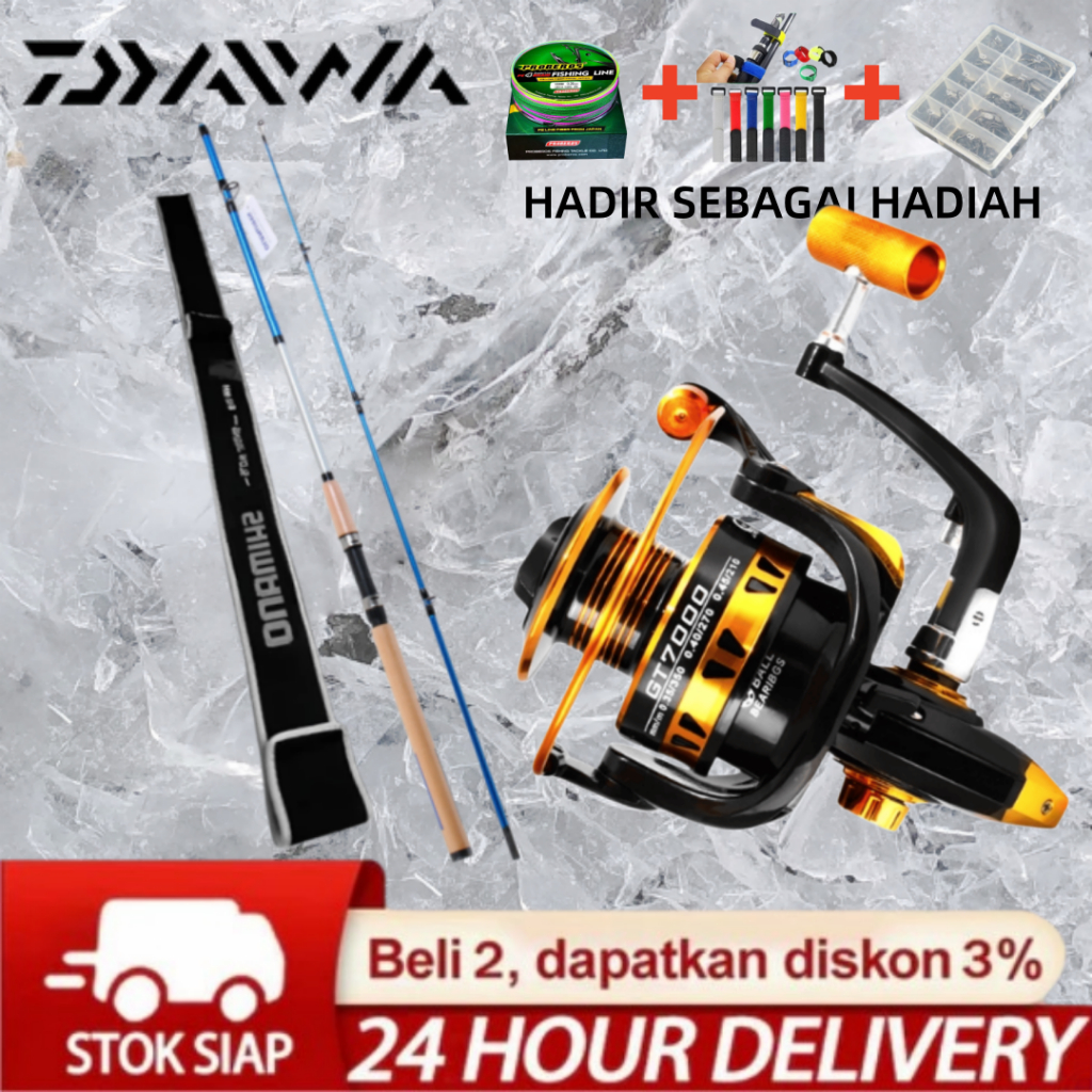 [COD] SHIMANO Fishing Set Joran Pancing GT500-7000 Series Fishing Reel Fishing rod Lemparan Panjang 