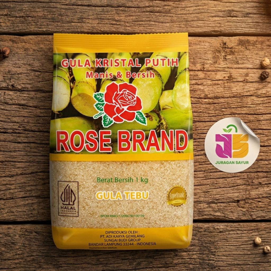 Gula Rose Brand 1 kg / Rosebrand Gula Pasir 1 kg kuning / GulaPasir Rose Brand 1kg