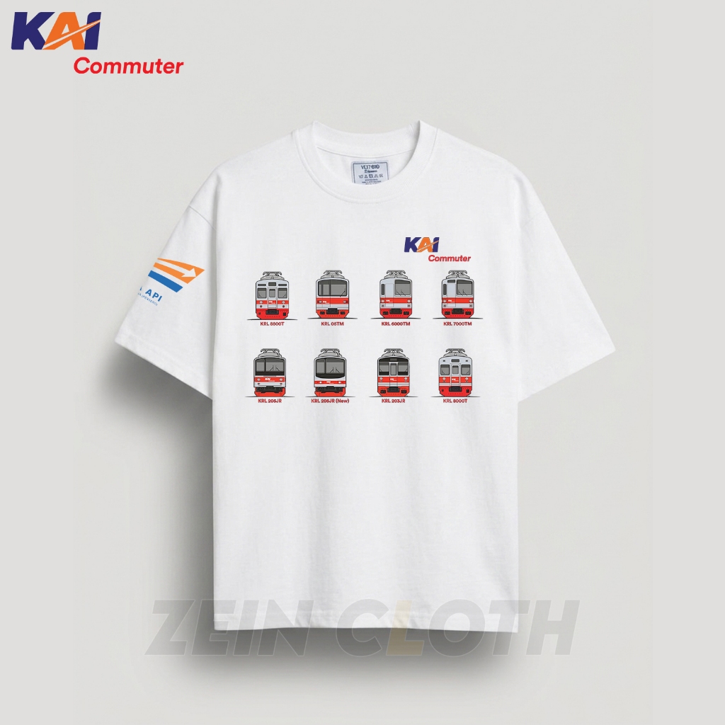 Kaos KAI Commuter KRL / Baju Kaos Dewasa KAI Commuter KRL