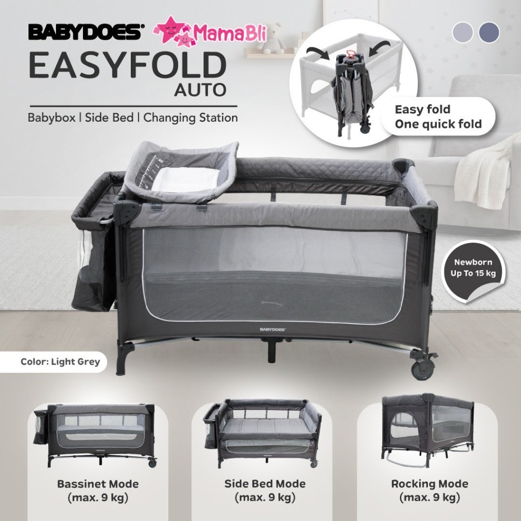 BabyDoes 17082 Easyfold Auto / Baby Box / Tempat Tidur Bayi / Side Bed / Box Bayi BabyDoes
