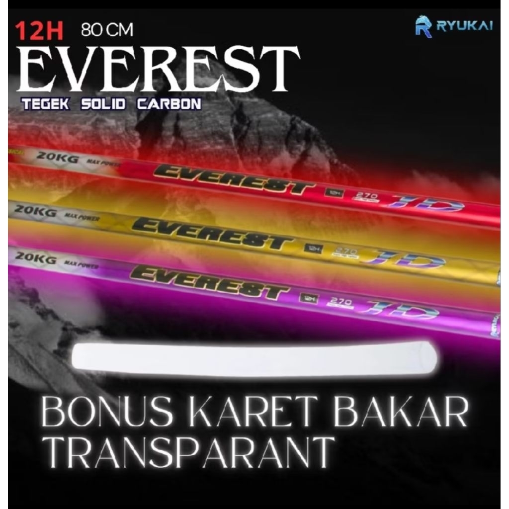 TEGEK RYUKAI EVEREST 10H KAKU KUAT SUPER RINGAN FREE KARET BAKAR