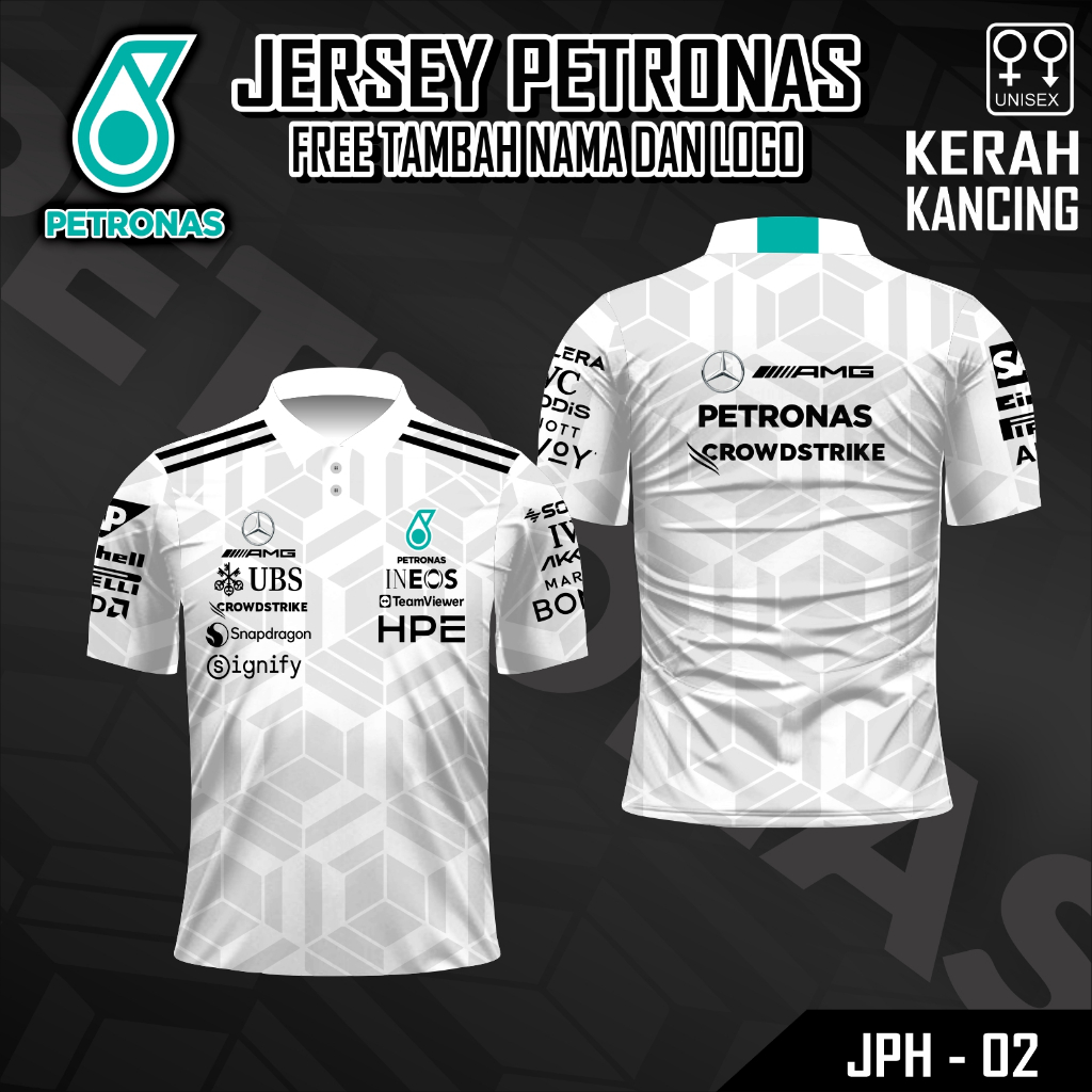 Polo Jersey Mercedes Petronas F1 Kaos Racing Formula Baju Motorsport