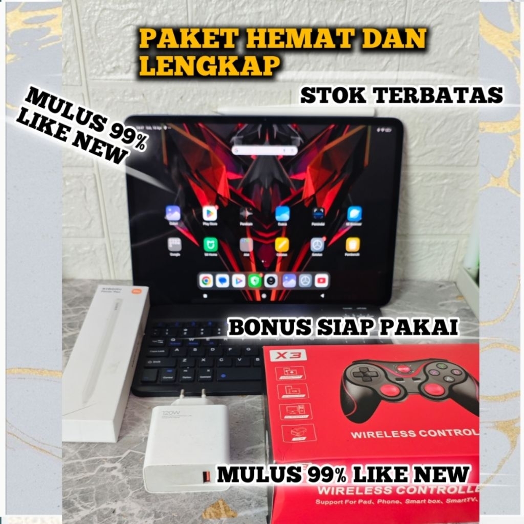Mi Pad 6S Pro & MI PAD 6 Second Mulus 98 Persen Bonus Lengkap Keyboard Pen Ori Joystick Stok 1 Siapa