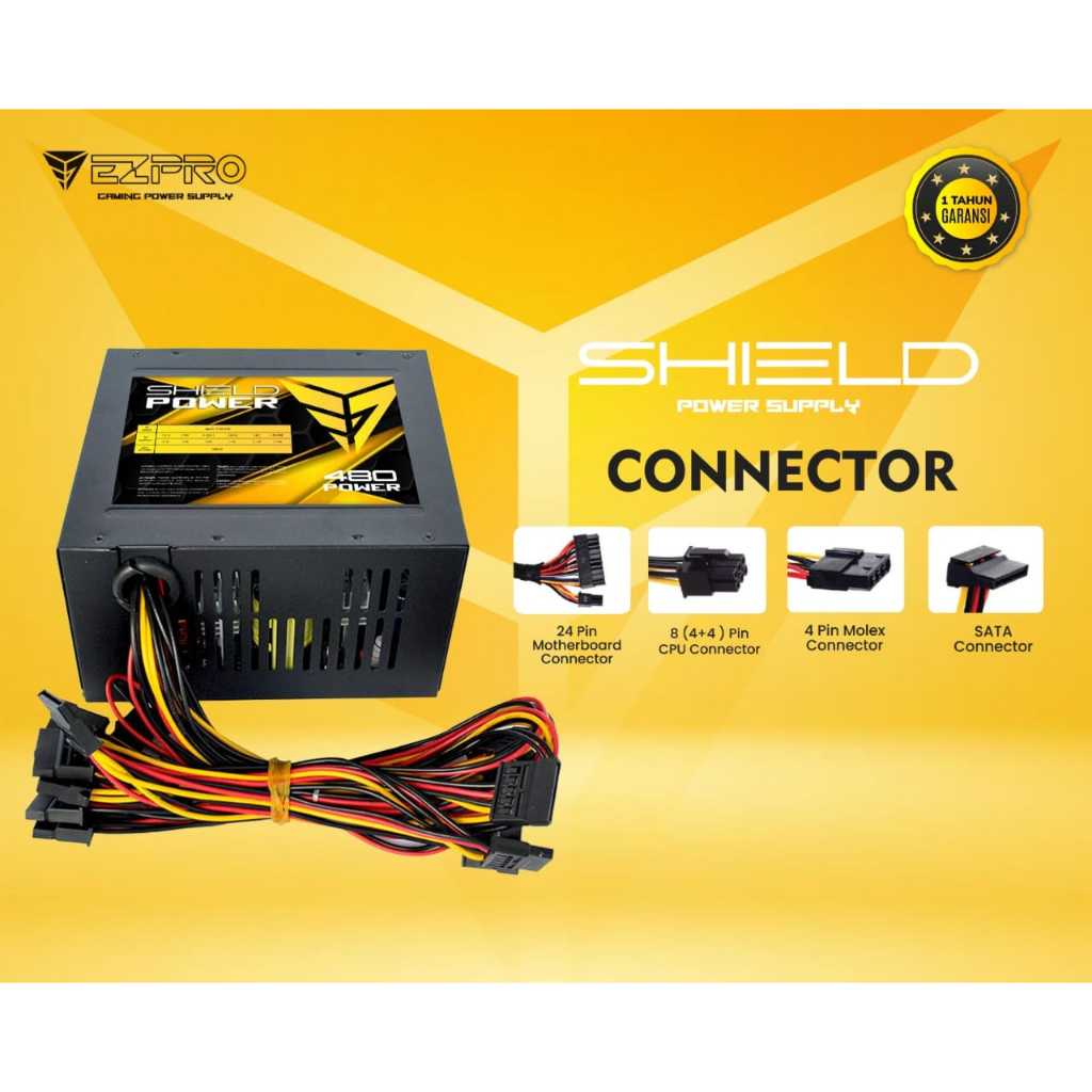 EzPro Power Supply APX Copotan 500w PSU ATX PC - PowerSupply 500 w