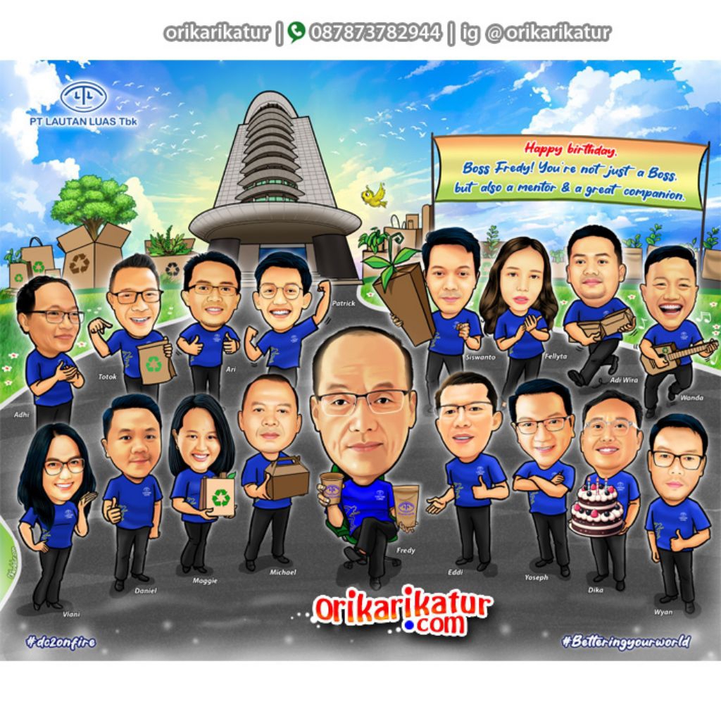 Karikatur farewell group perpisahan (softcopy saja)