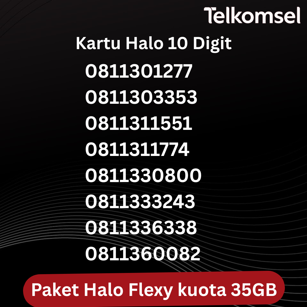 KARTU HALO / NOMOR CANTIK / NOMOR 10 DIGIT TELKOMSEL / NOMOR 11 DIGIT