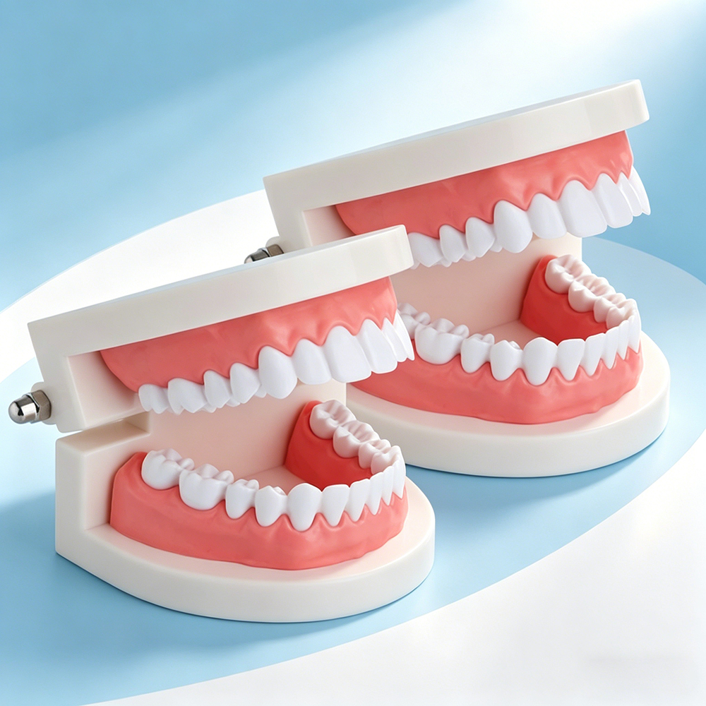 Model gigi dental model study edukasi dokter gigi phantom studi rahang gigi typodont gusi karet alat