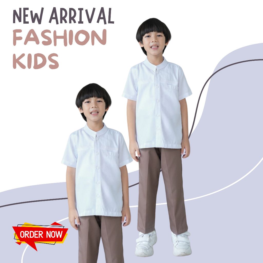 Stelan Koko Anak Set Celana Seply KLIKO 203  WHITE SAND