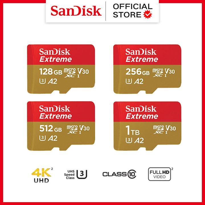 Kartu microSD Sandisk Extreme UHS-I ~ Kartu Memori 128GB/256GB/512GB/1TB