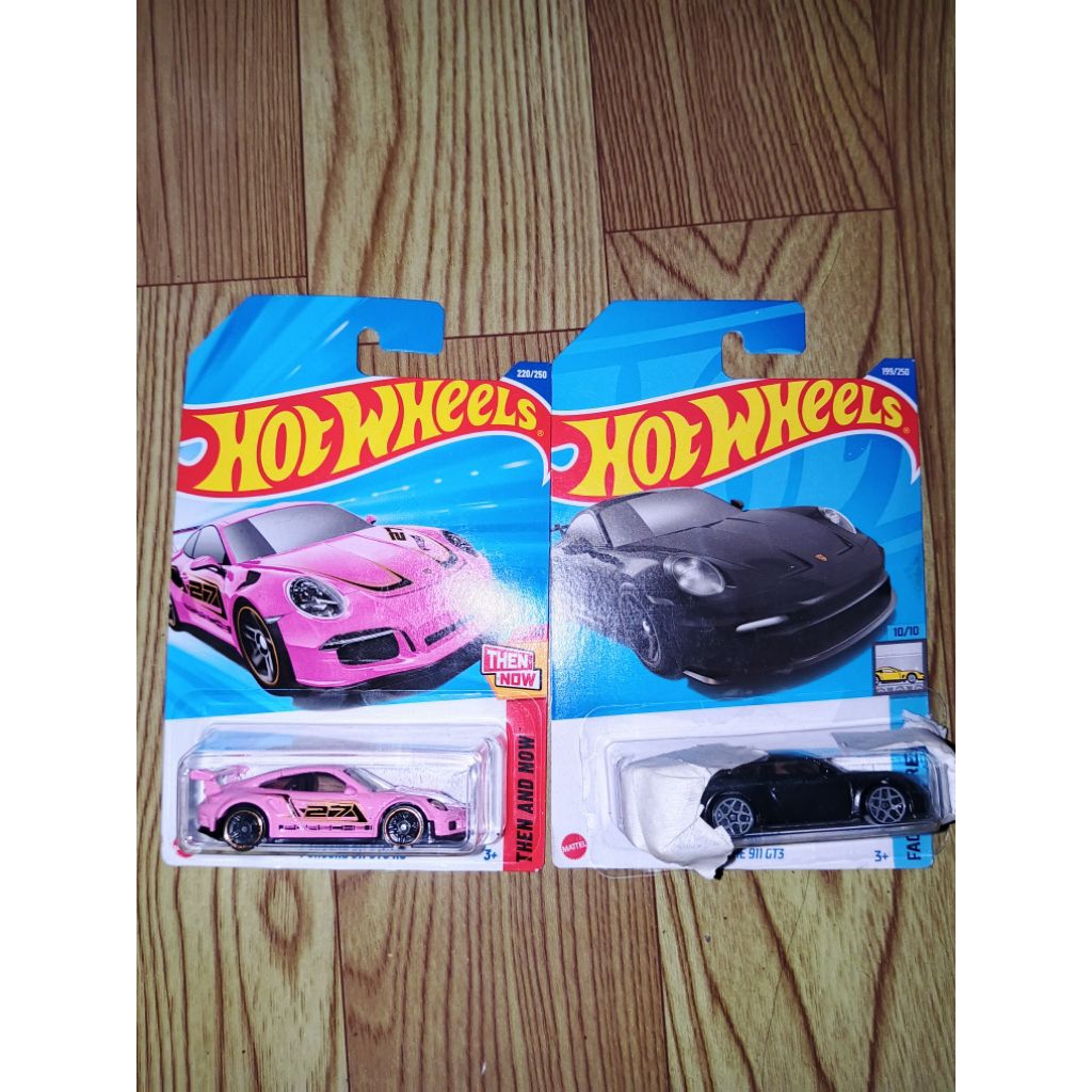 HW Hotwheels Porsche 911 Gt3 Hitam Dan Porsche 911 Gt3 RS Pink