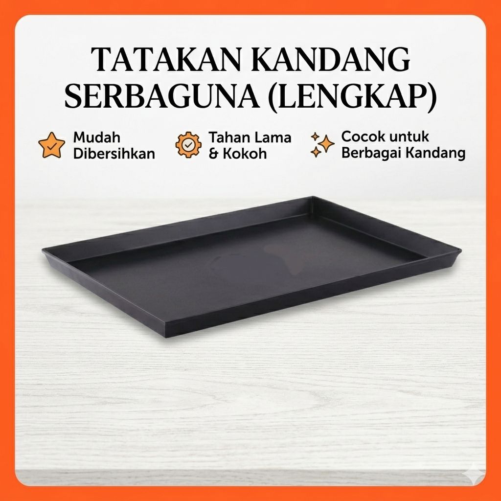 Tatakan Kandang Hewan Plastik Tebal 90 x 60 cm - Alas Kandang Serbaguna Tray Kotoran