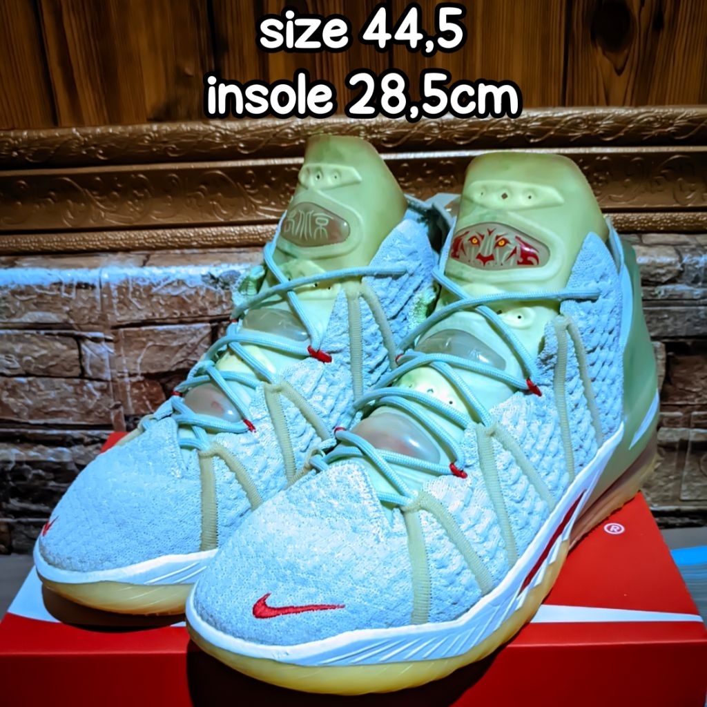 Sepatu Basket Legit LeBron 18 Empire Jade size 44,5