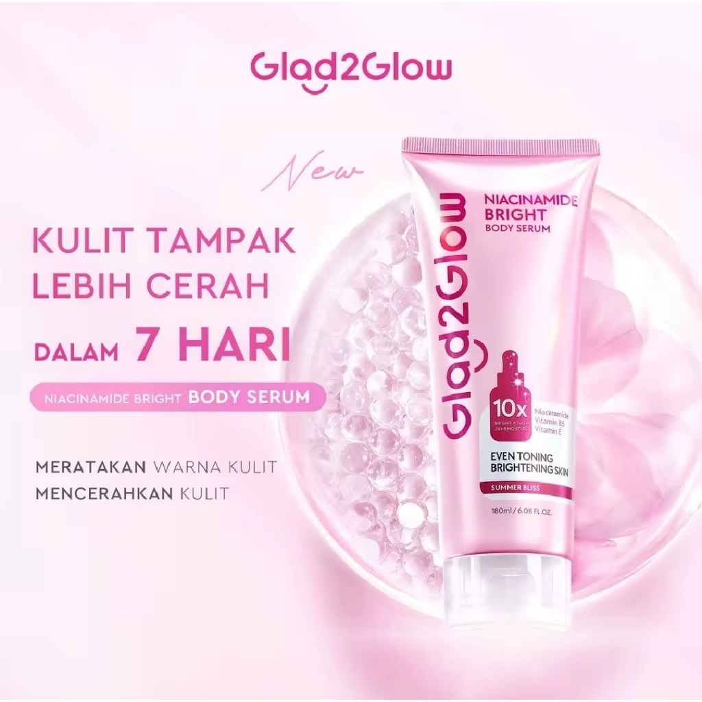Glad2Glow Retinol Bright Body Serum & Niacinamide Bright Body Serum Body Lotion Handbody Body Cream 