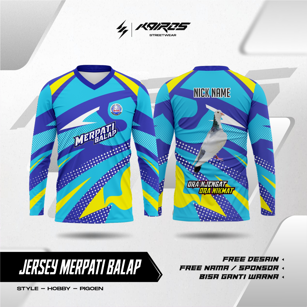 JERSEY KAOS MERPATI BALAP