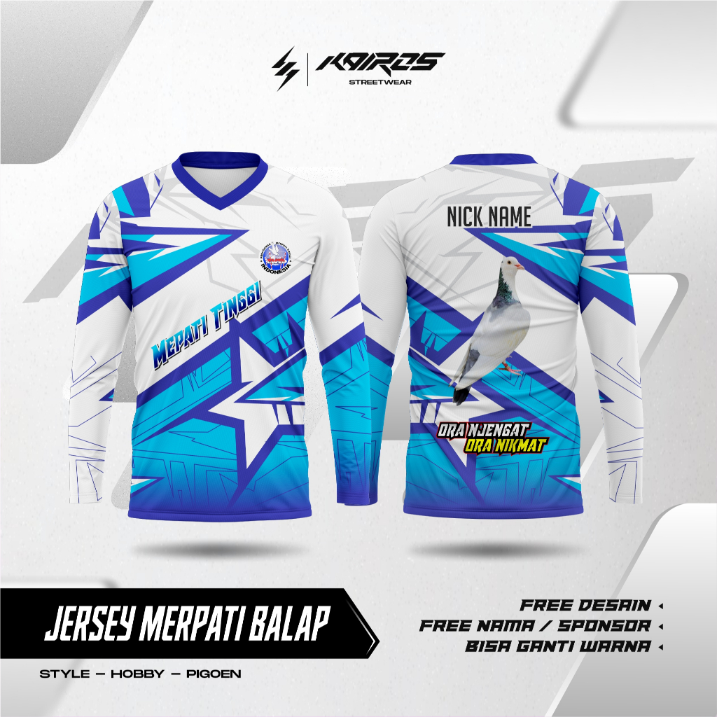 JERSEY KAOS MERPATI BALAP