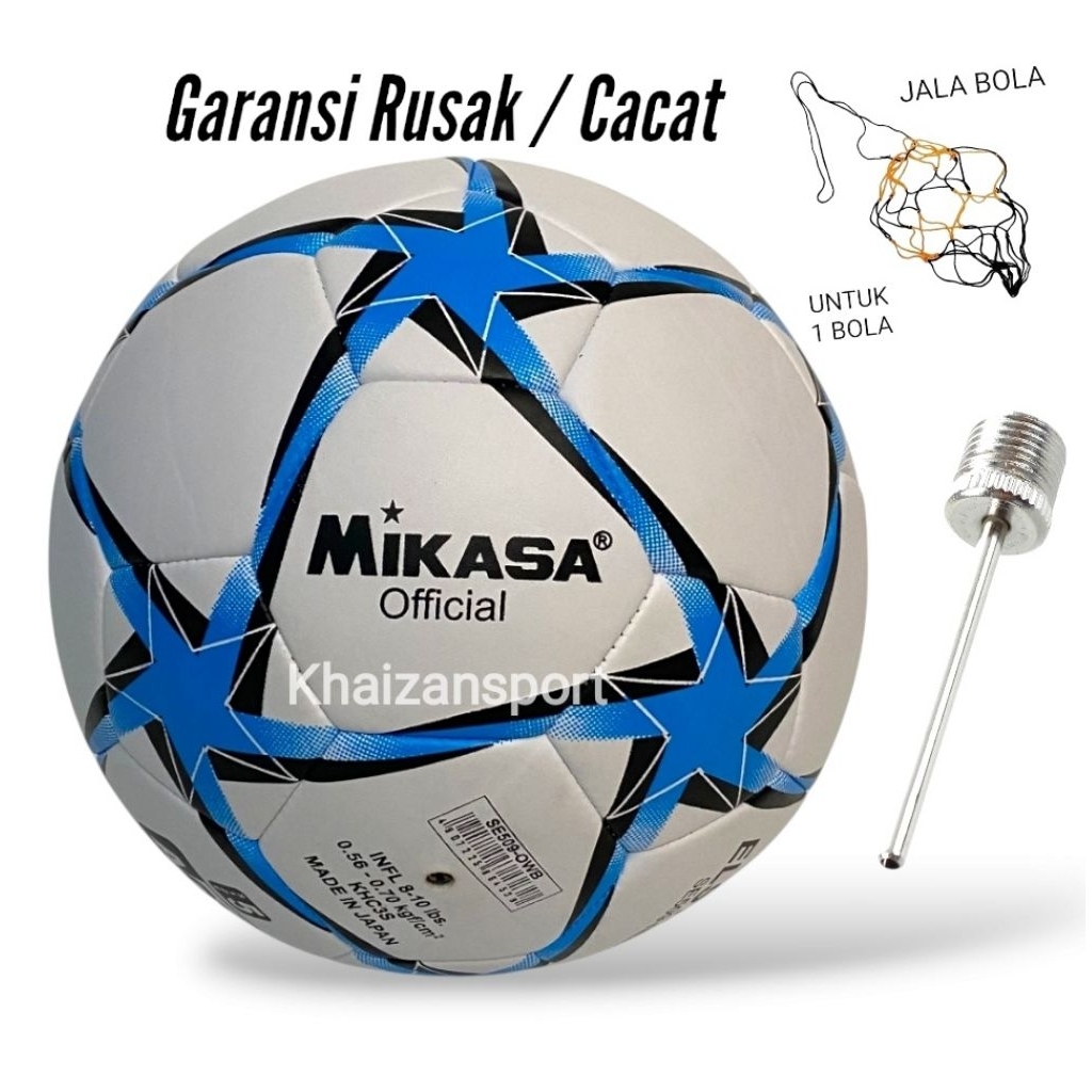 Bola Sepak MIKASA ELSTAR Size 5 Asli Jahit , Bola Kaki No 5 Lapangan Besar Dewasa