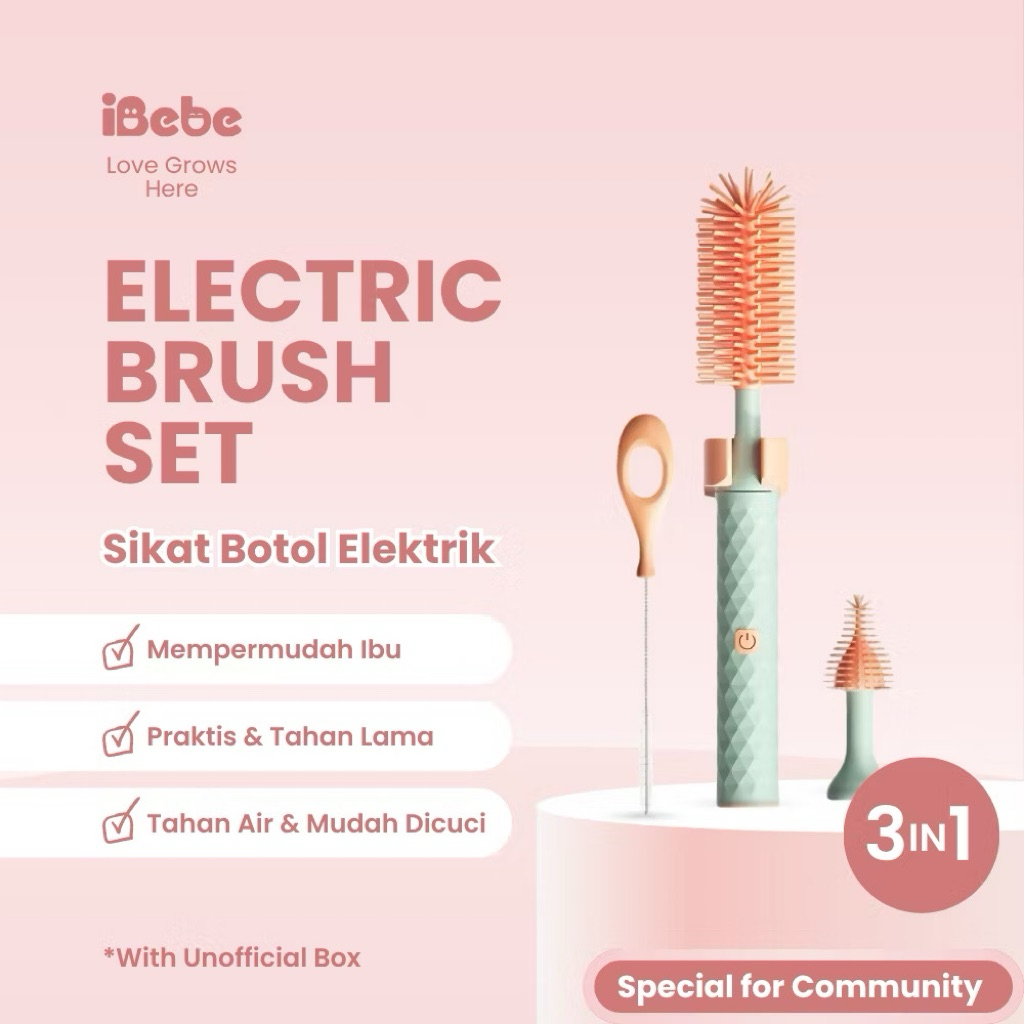 Preloved like new - Cuddle huddle ibebe - Sikat botol elektrik 3in1 portable
