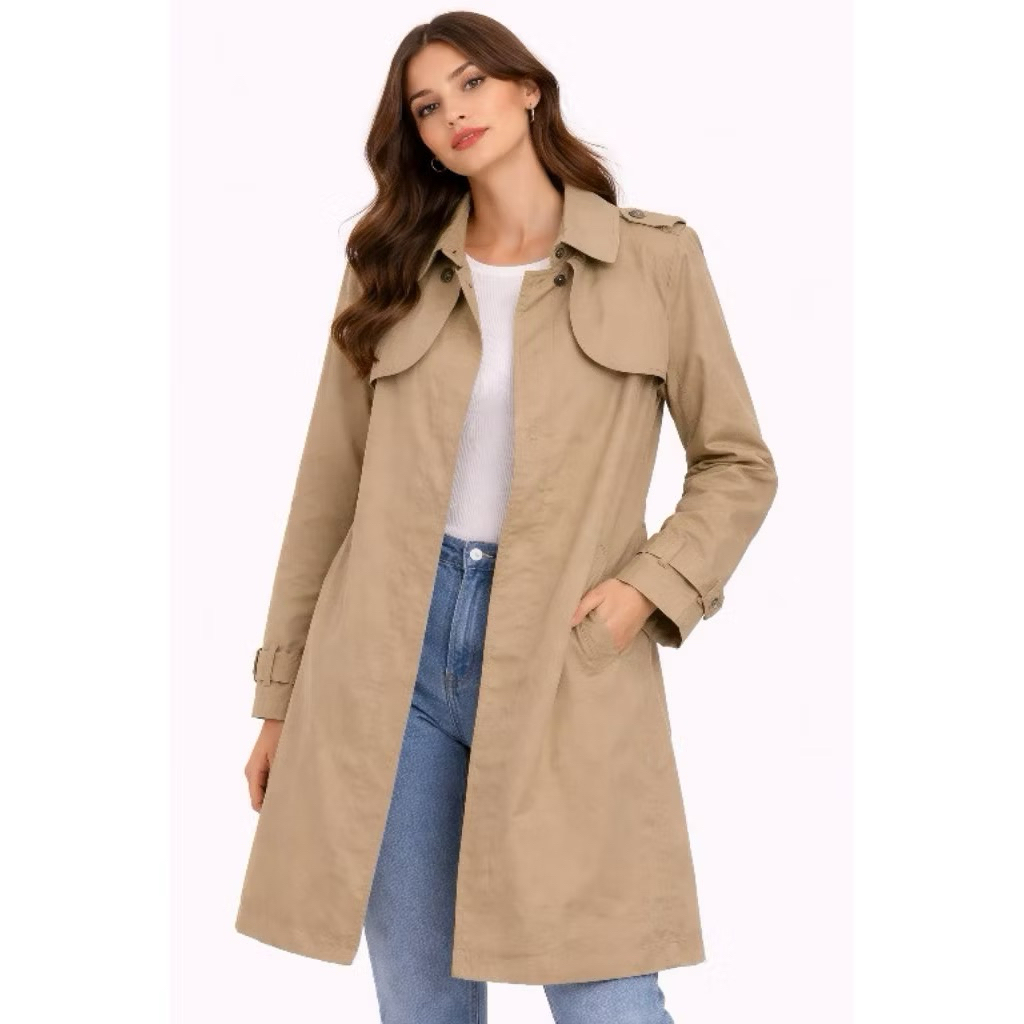 JAKET COAT GAP COKLAT BRANDED WANITA