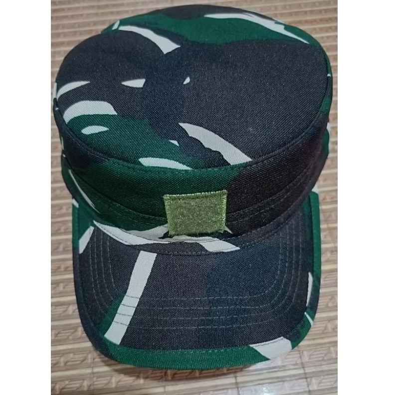 Topi PET PDL TNI AD bahan Velbed