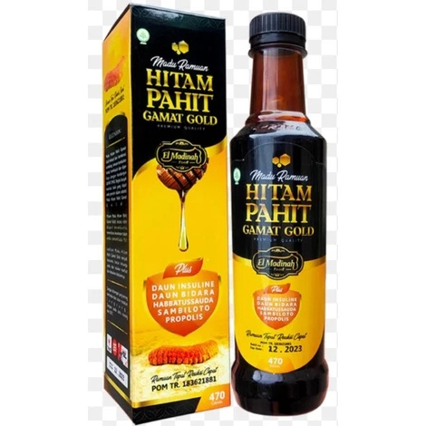 MADU HITAM PAHIT PLUS GAMAT GOLD - MADU HITAM PLUS GAMAT