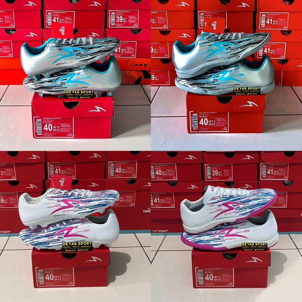 Specs Lightspeed Reborn FG/IN - Silver Black Aqua | Specs Lightspeed Reborn FG/IN - White Magnifico 