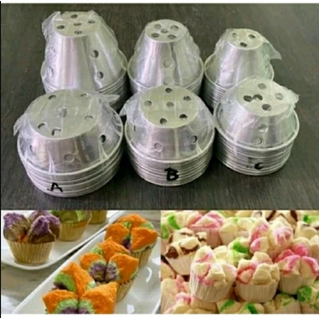 12pcs cetakan Bolu kukus pendek/cetakan Bolu kukus tinggi/cetakan Bolu kukus mekar/ cetakan muffin c