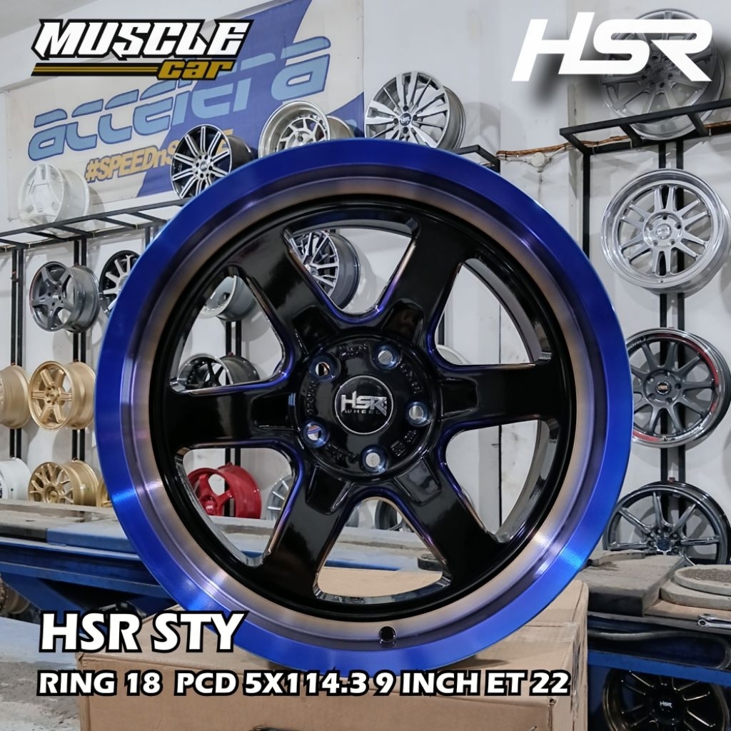 Velg mobil innova ring 18 Model TE37  merk HSR TYPE STY lebar 9 pelek mobil r18 terios rush xpander 
