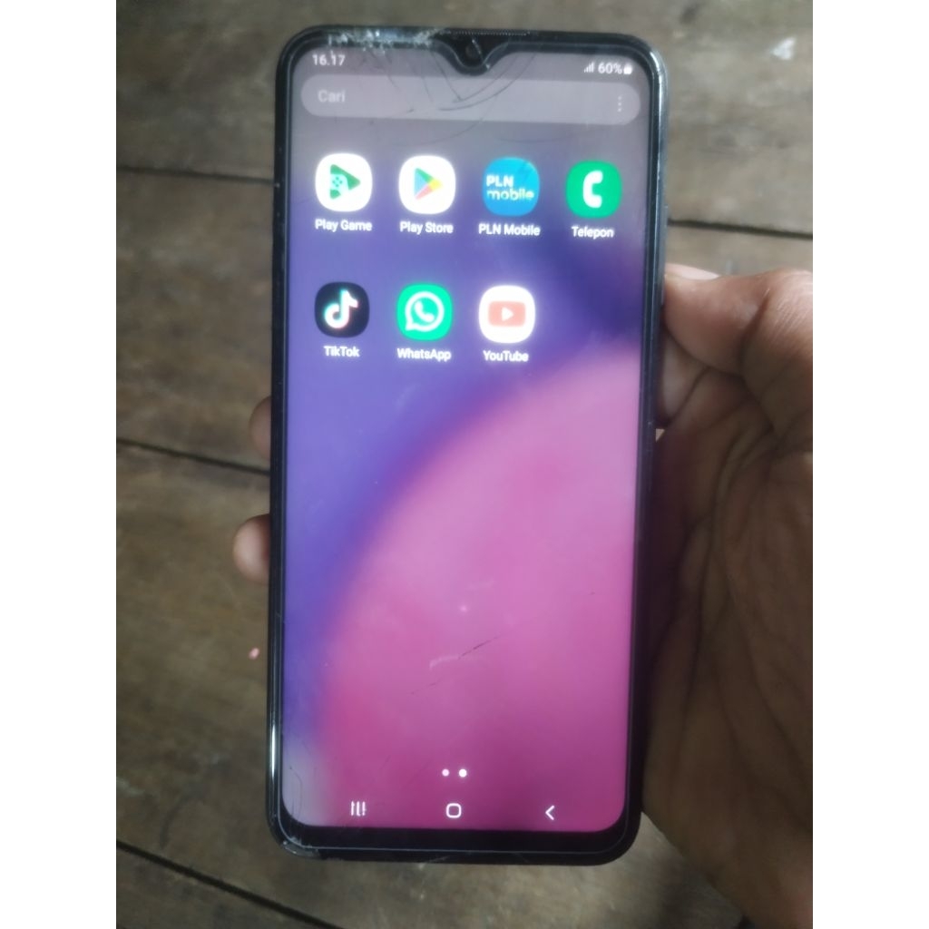 Lcd Samsung A03S shinestar bekas minus retak