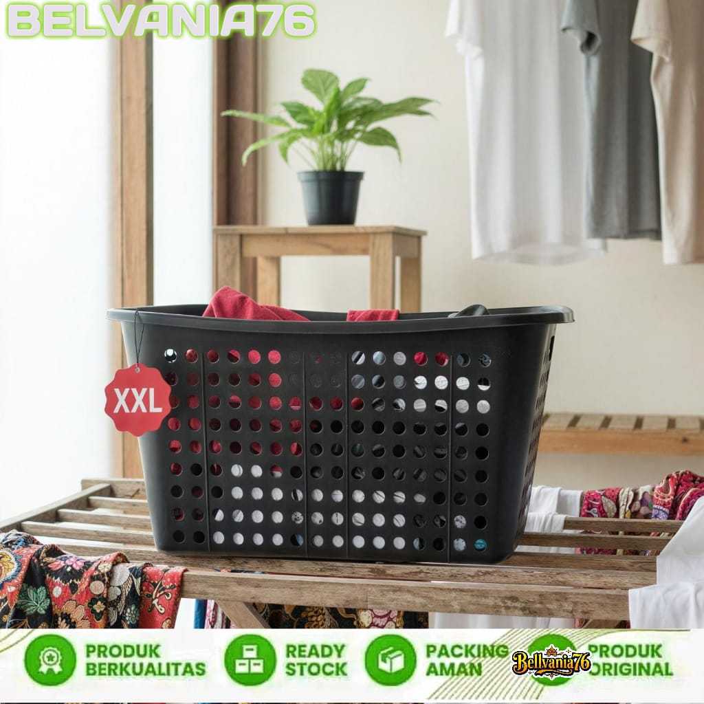 KERANJANG PAKAIAN BAJU LAUNDRY KOTOR / KERANJANG PAJERO HITAM / RIGEN SERBAGUNA
