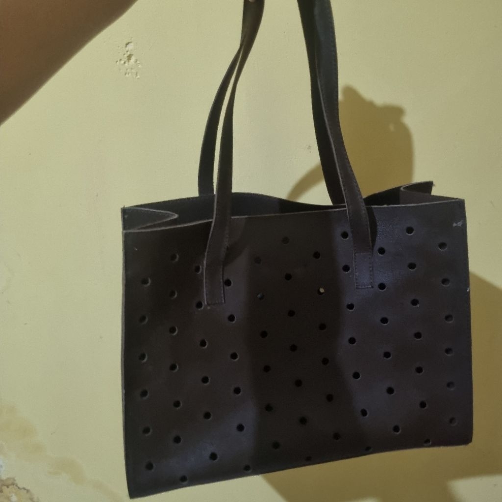 Tote bag kulit sapi asli preloved