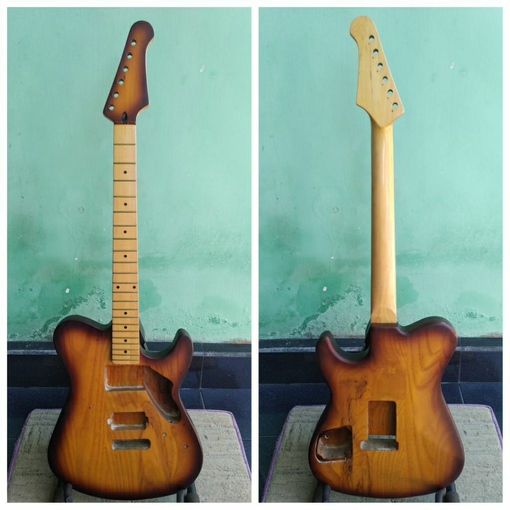 body + neck gitar custom, model Pacifica Telecaster semi updown