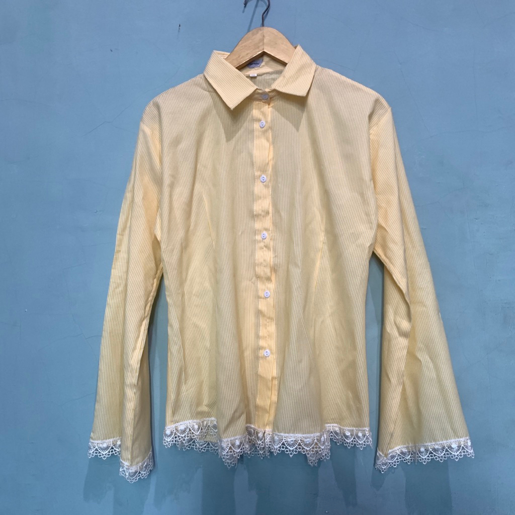 preloved kemeja kuning baby yellow