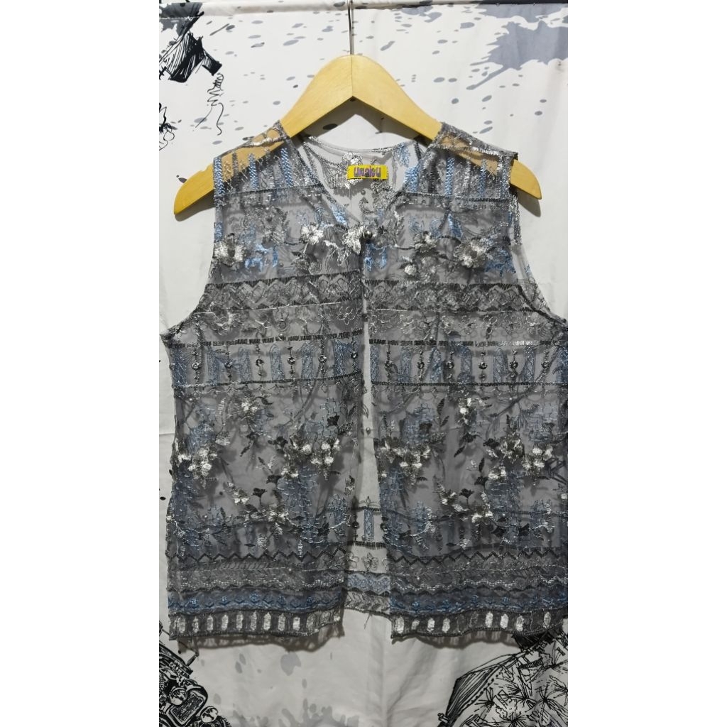 Vest brukat wanita/Ld 105/panjang 65/ Rompi Brukat wanita dewasa/Rompi cantik/baju lebaran
