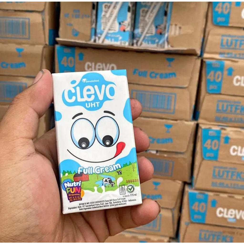 Clevo Susu UHT Full Cream 115ml 40 Pcs Dus