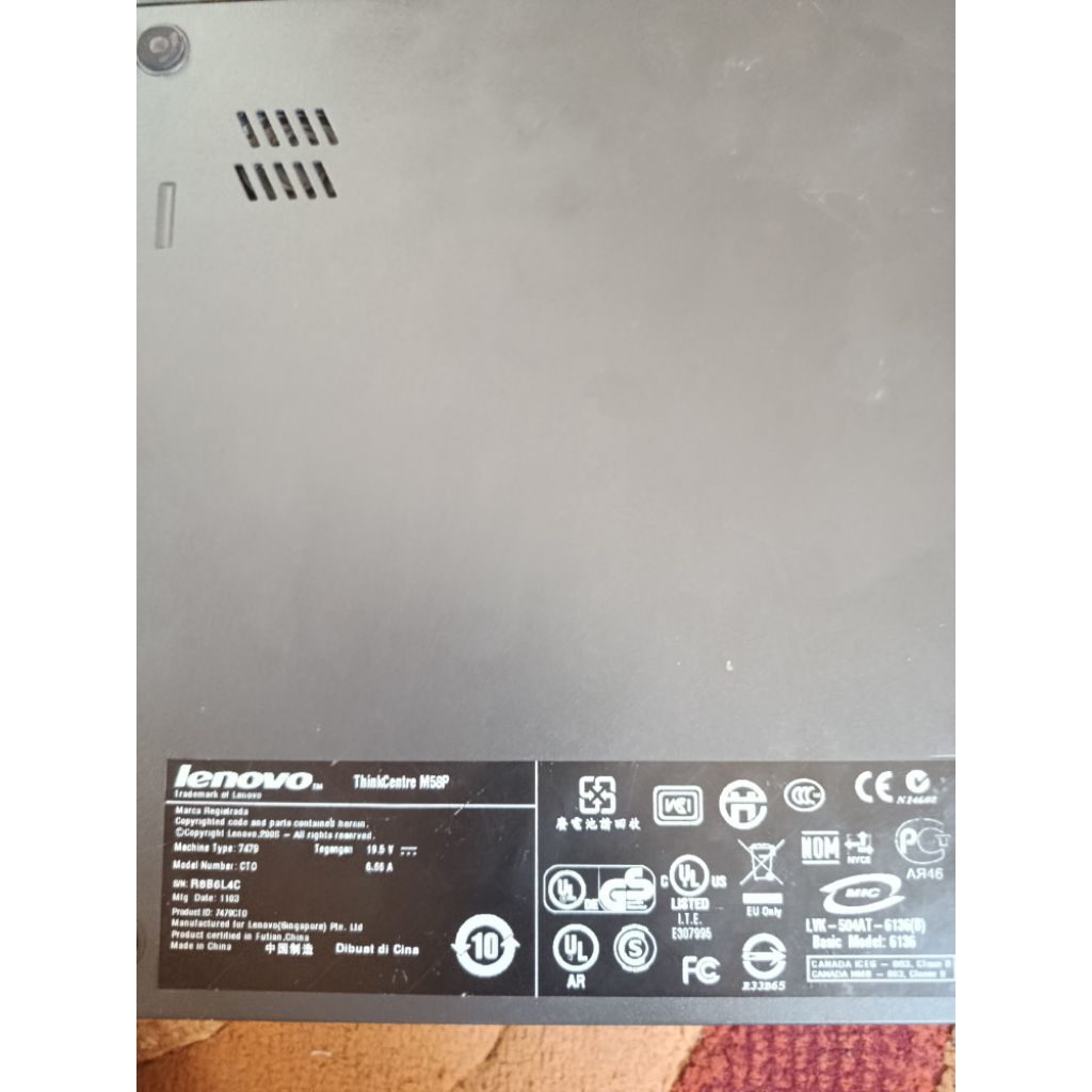 PC build up Lenovo  ThinkCentre M58P