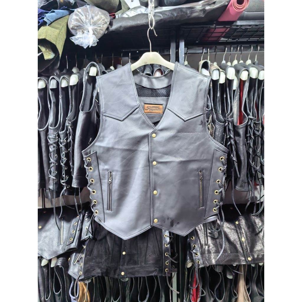 ROMPI KULIT BIKERS VEST MOTORCYCLE SIZE  XXL  XXXXL KULIT ASLI