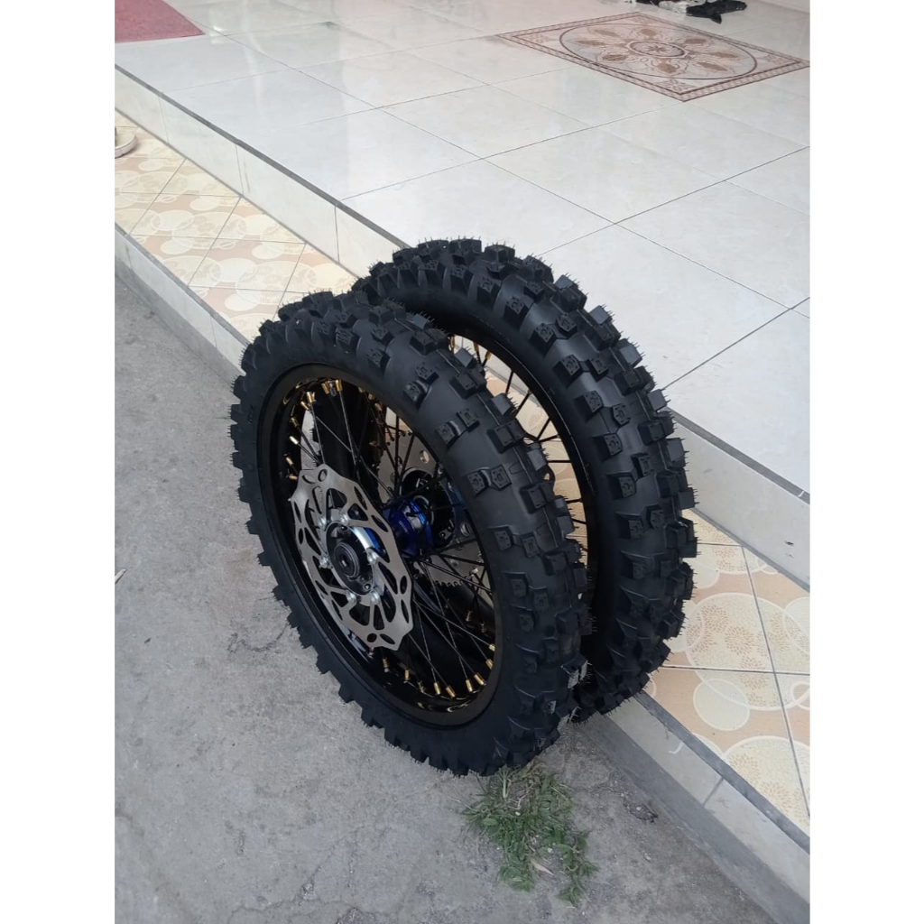 Paket Roda RBT KLX Set Ring 17 Velg Rossi 160/185-17 - Ban Primax Godzilla 80/100 & 90/100 - Full Se