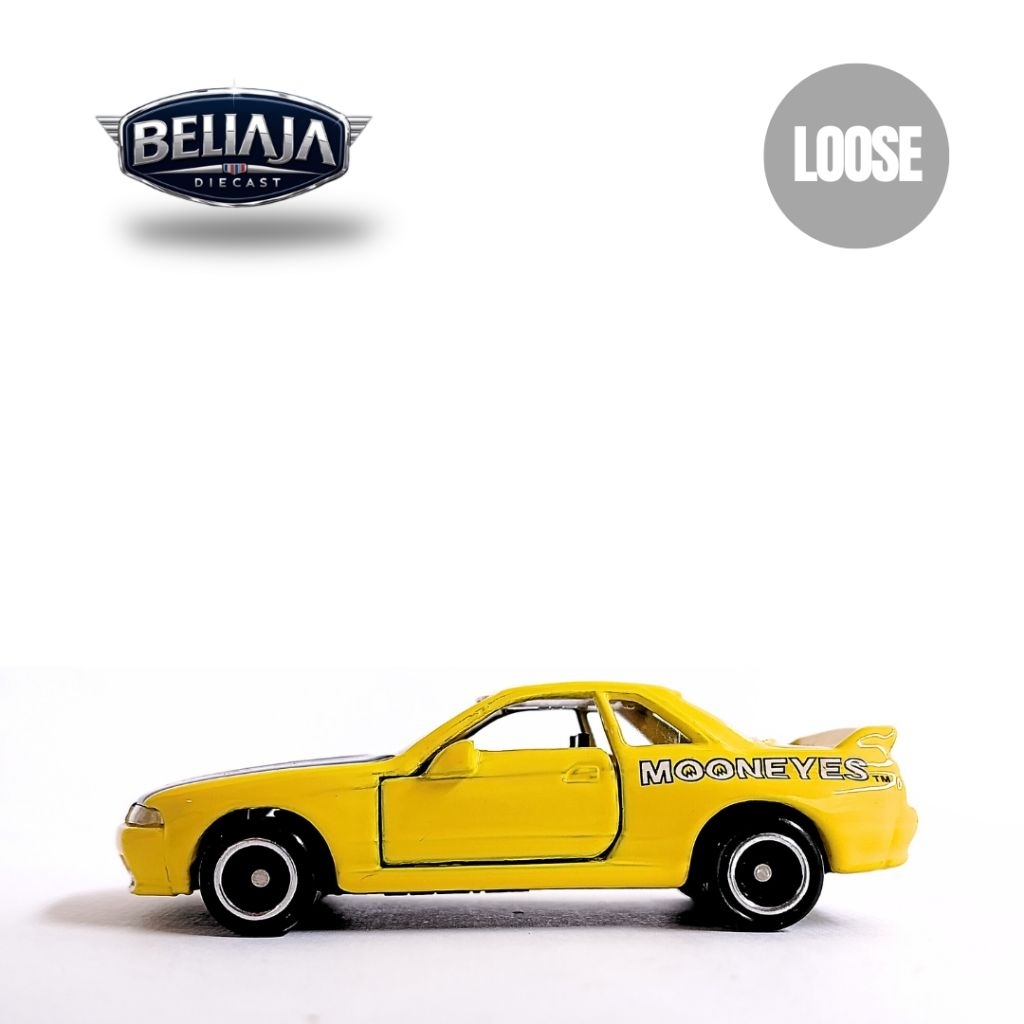 TOMICA NISSAN SKYLINE GT-R R32 YELLOW MOONEYES LOOSE FROM TOMICA MOONEYES COLLECTION PACK