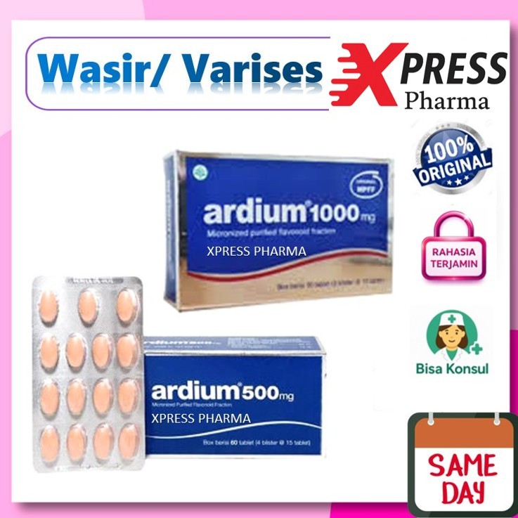 XPRESS  ECER Original 100% Ardium tablet 500 1000 mg obat wasir / varises Ecer Tablet Zr