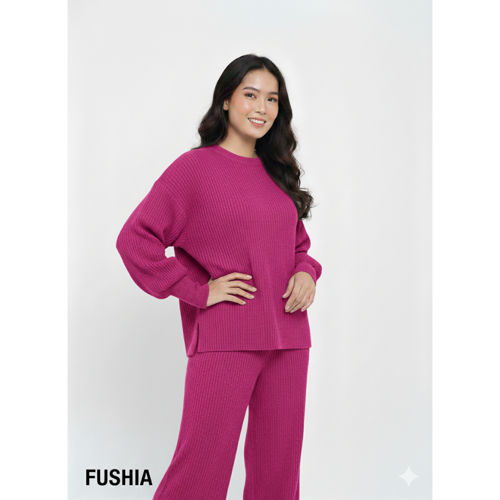 SETELAN KULOT / SWEATER BALON / SETELAN RAJUT / SETELAN RAJUT/ SETELAN MODEL TERBARU/OUTFIT KEKINIAN