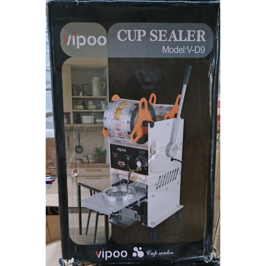 VIPOO V D9 Mesin Cup Sealer / Mesin Press Cup Gelas Plastik Maksimal 22 OZ