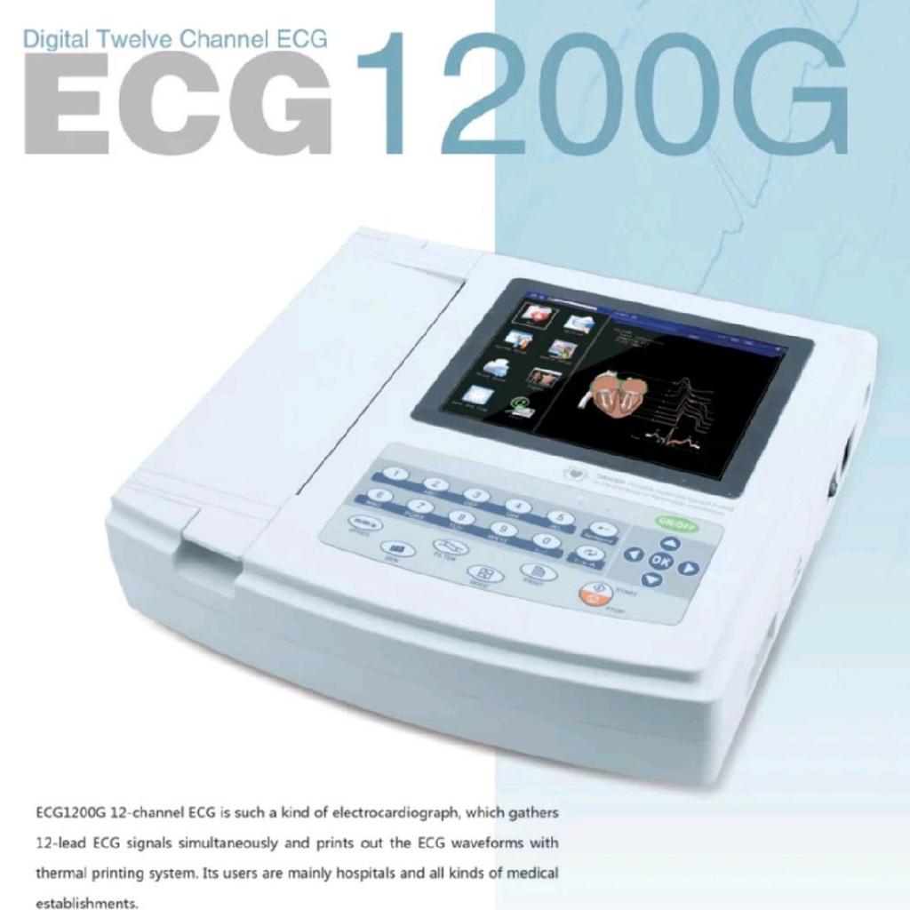 Digital 12-lead 12-channel Electrocardiograph ECG/EKG CONTEC ECG1200G