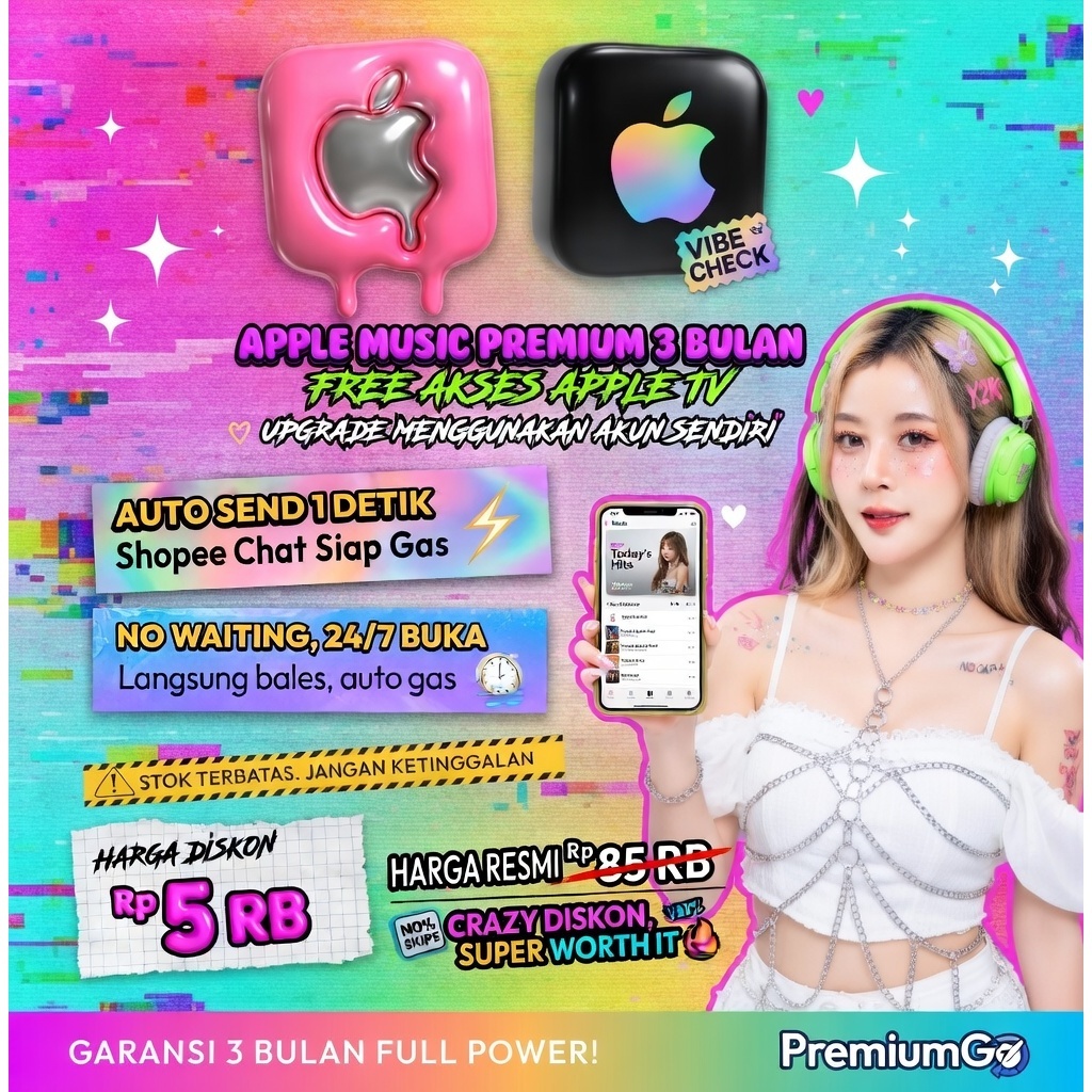 [24/7] Apple Music Premium 3 Bulan Semua Device